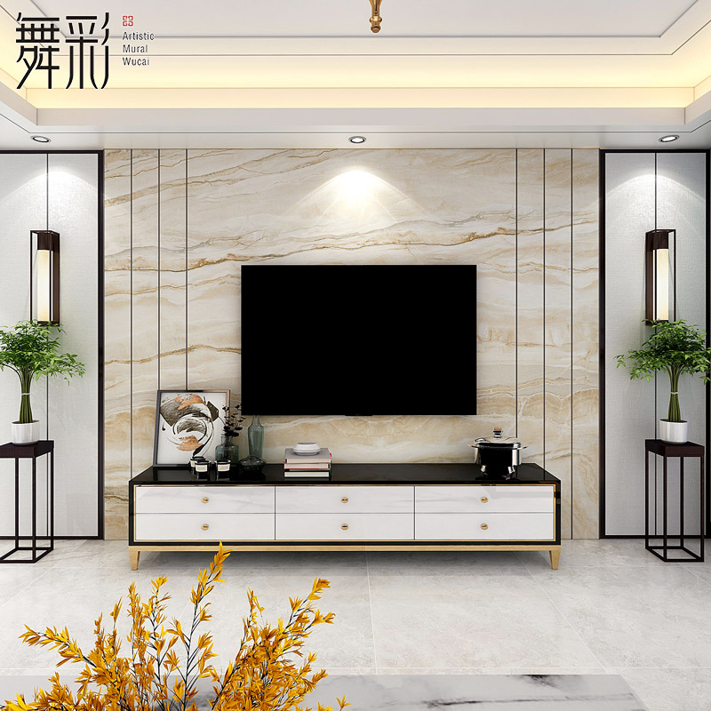 现代仿大理石墙布客厅卧室大气电视背景墙壁纸欧式无纺布墙纸壁画