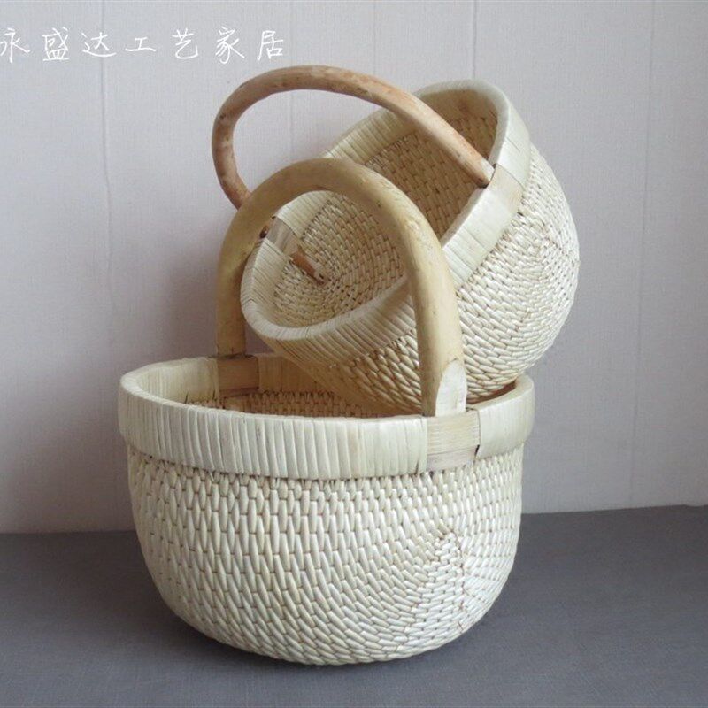 热卖柳编收纳筐篮子八斗提篮蔬菜馒头筐民间工艺笸罗筐子
