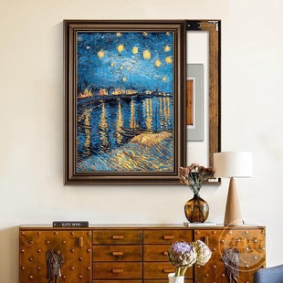 美式电表箱装饰画竖款免打孔配电箱遮挡总开关电源电闸遮丑箱挂画