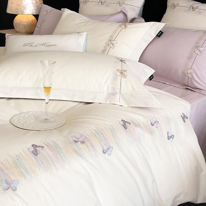 A类180支纯棉加厚被套四件套全棉床单100长绒棉秋冬被罩床上用品4