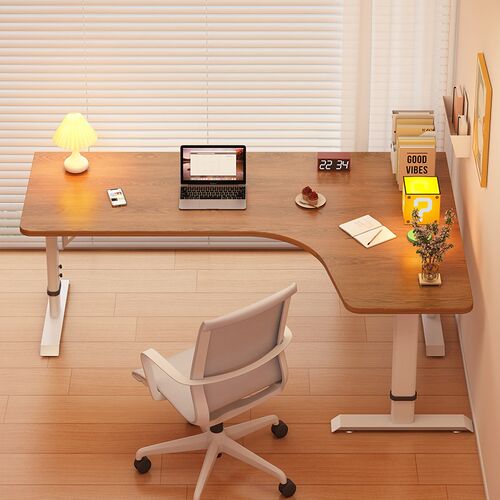 L型转角书桌家用卧室台式电脑桌子办公桌可升降拐角洞洞板学习桌