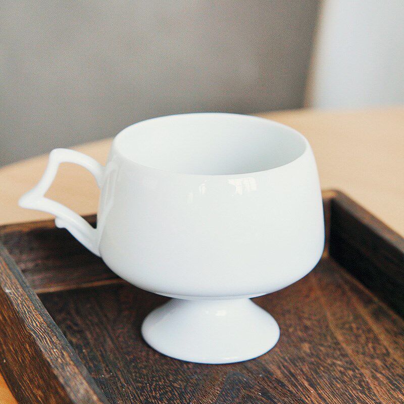 中古风高足咖啡杯欧式骨瓷下午茶B杯陶瓷红茶杯高脚杯鸡尾酒杯水
