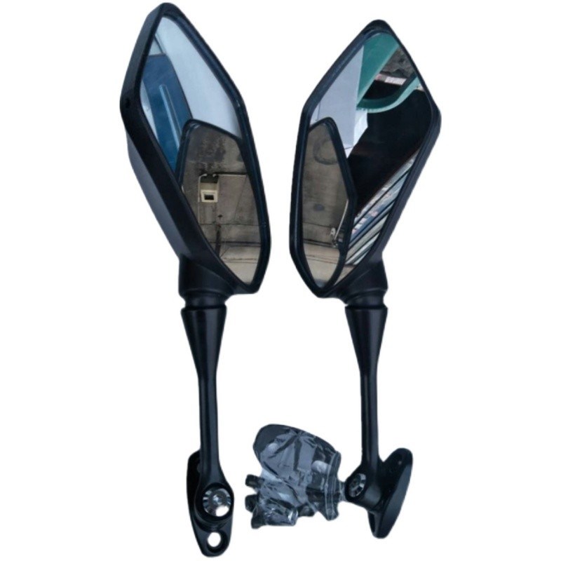 火牙蛟龙400C摩托车200C机车改装定风J翼后视镜爆改带方向灯反光