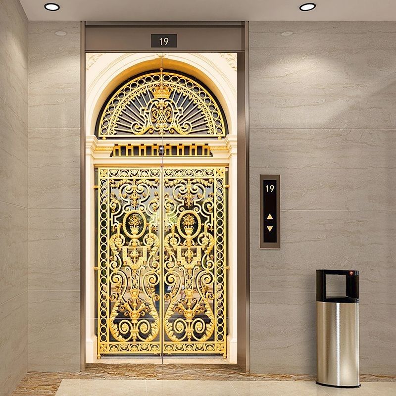 电梯门贴纸高级感门贴酒店大堂翻新改造自粘墙贴画欧式宫殿风门窗,家居饰品,文化墙贴,淘宝优惠券,粉丝福利购,淘宝优惠卷