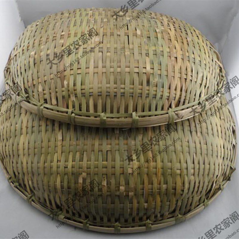 包邮圆形筲箕特大特硬筲箕簸箕竹编收纳篮沥水竹篮竹筐竹编竹筲箕