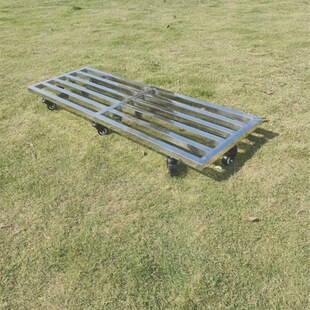 不锈钢阳台花架带轮移动托架防腐长方形花盘架万向轮Y盆栽底架包