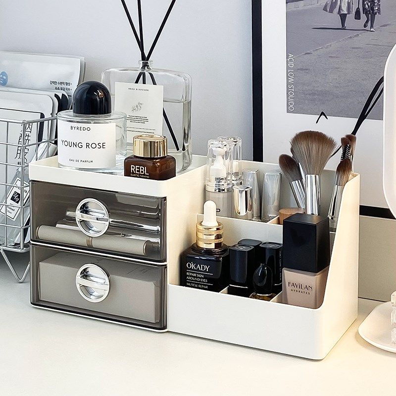 化妆刷收纳盒抽屉式透明桌面收纳多层大容量多功能文具笔筒收纳,收纳整理,化妆刷收纳盒/桶,淘宝优惠券,粉丝福利购,淘宝优惠卷