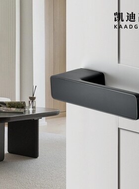 白色隐形门锁单面锁意式极简隐藏背景墙暗藏式卧室门把手上提反锁