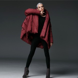 2021新款宽松斗篷韩版个性a字大摆时尚茧型短款加厚超轻羽绒服女