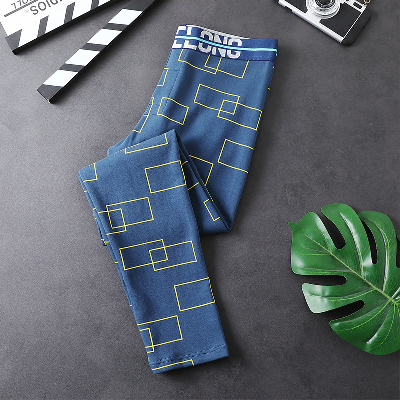 秋裤男士薄款保暖裤纯棉打底裤冬季紧身衬裤大码单件潮流内穿线裤