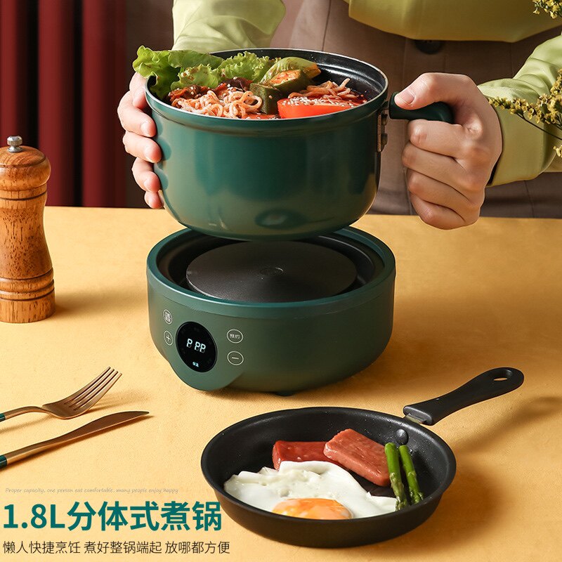 迷你电煮火锅煎炒烹炸蒸笼宿舍学生煮面多功能家用小型分体式加热
