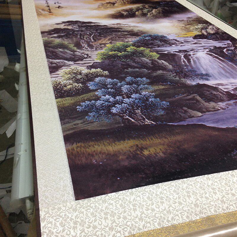 博古花卉四条屏丝绸画卷轴画客厅字画卧室挂画花鸟画酒店壁画国画