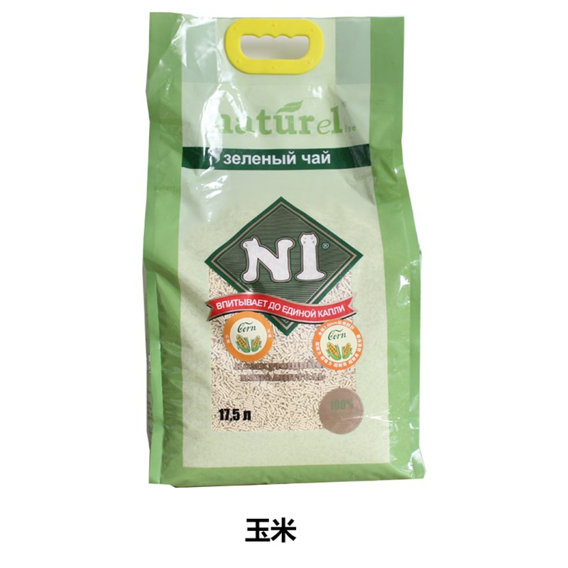 N1猫砂绿茶玉米水蜜桃猫砂豆腐猫砂结团17.5L清香除臭