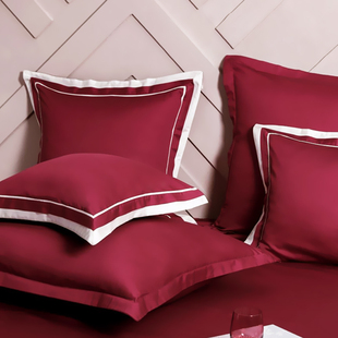 红色喜庆抱枕套婚庆沙发结婚房压牀娃娃上一对65x65cm大X靠枕喜字