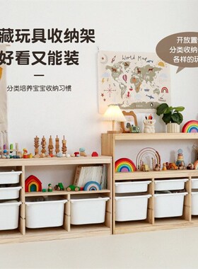 儿童房间布置装饰置物架多功能卧室家H具收纳柜玩具整理收纳神柜