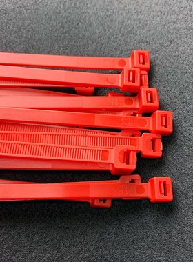 尼龙扎带橙色5*i370mm自锁式绑带捆扎带PA66塑料固定式100根/包