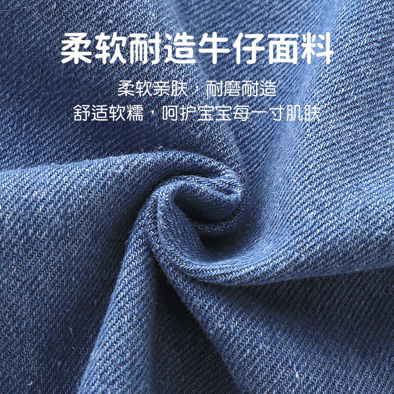 优奇女宝宝背带连体衣春秋款牛仔哈衣婴儿秋装小月龄早秋季外出服