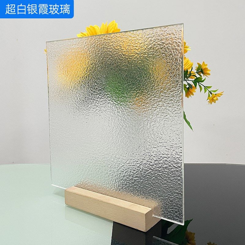 超白银霞钢化艺术玻璃隔断屏风玄关磨砂油砂洗手台干区卫生间半墙