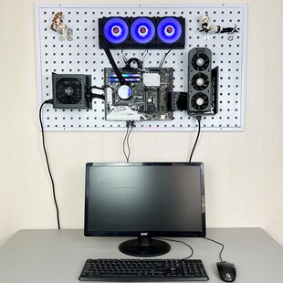 电脑开放式壁挂机箱挂墙洞洞板挂件分体一体水冷支架模块机箱DIY