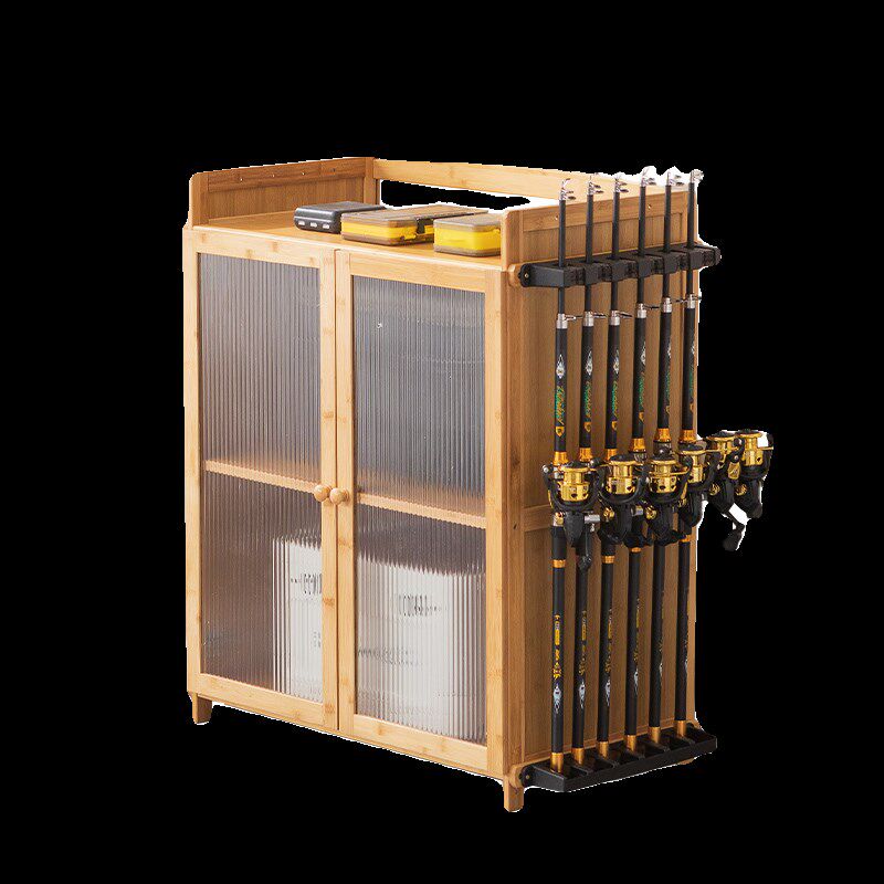 渔具收纳柜鱼竿放置架鱼杆支架路亚竿架展示架摆放架子多功能家用