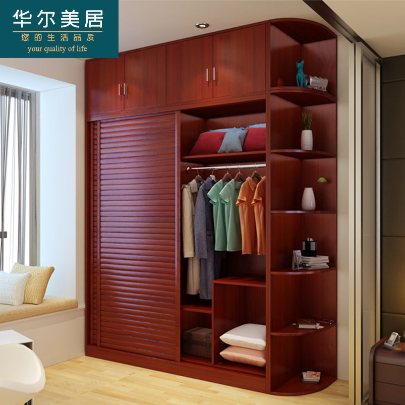 整体趟门衣柜整体家具移门异性E衣柜推拉门实木衣柜卧室板式