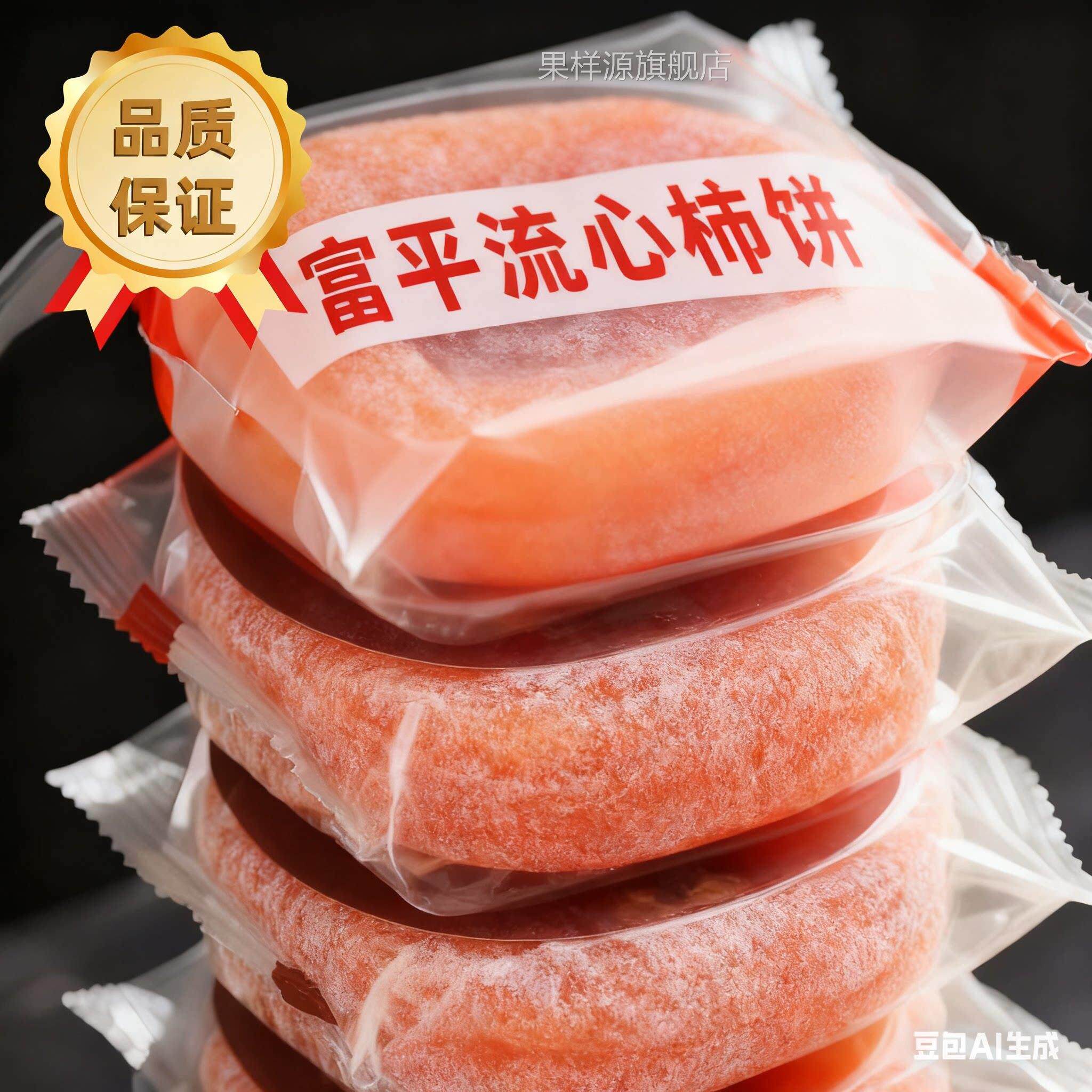 陕西柿饼富平特级吊柿子饼流心霜降官方旗舰店独立包装袋西安特产