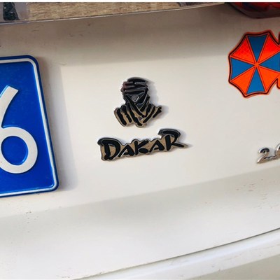 世界拉力赛达喀尔DAKAR金属车标车贴汽车身贴车尾标3D立体装饰贴