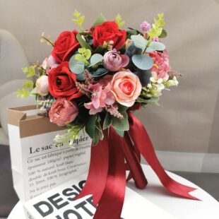 仿真花手捧花婚庆摄影拍照领证道具花束舞台献花颁奖典礼运动会花