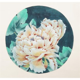 纯手绘工笔花鸟画小品团扇装饰画芯小尺寸手工客厅字画无款不落款