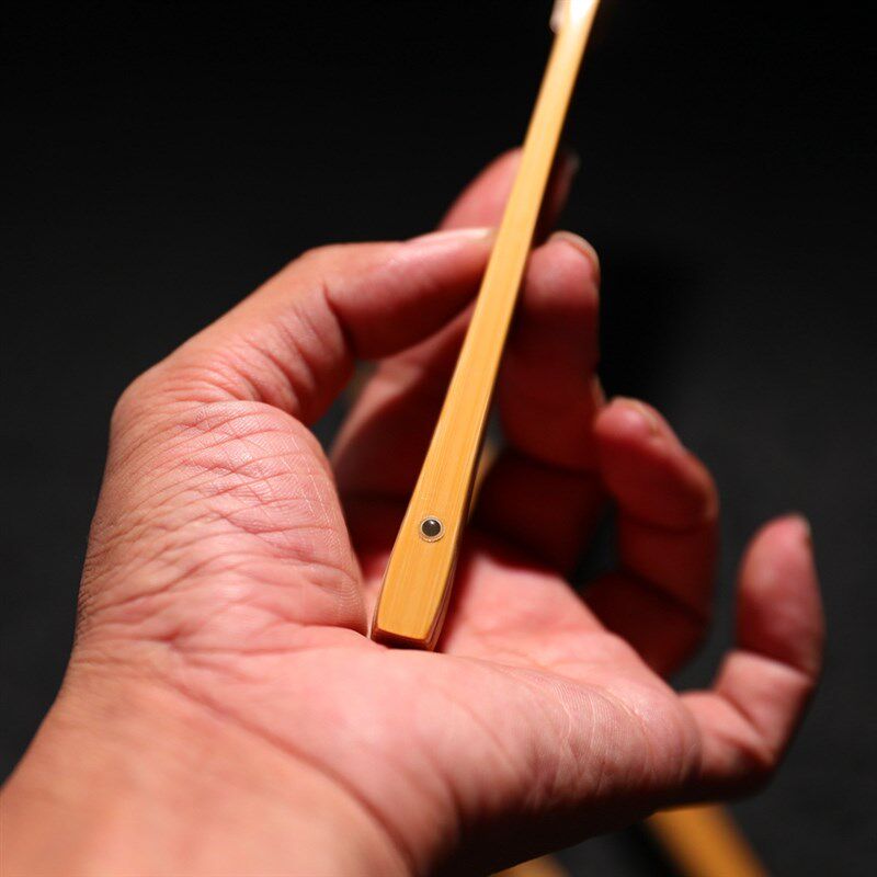 9.5寸18方 苏工高档老料玉竹合青立体古方头纯手工折扇 刮宓贴梁