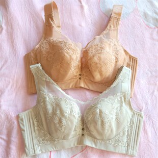 全罩杯薄棉款有软钢圈文胸罩大A胸显小收副乳内衣女上托聚拢宽肩