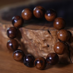 雷击枣木手串雷焦雷纹雷劈原木老料枣木手串念珠配戴木珠带雷痕