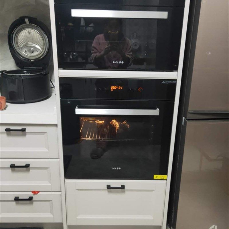 新款智能控温嵌入式烤箱蒸箱搪瓷内胆电烤箱大容量家用蒸烤箱套装