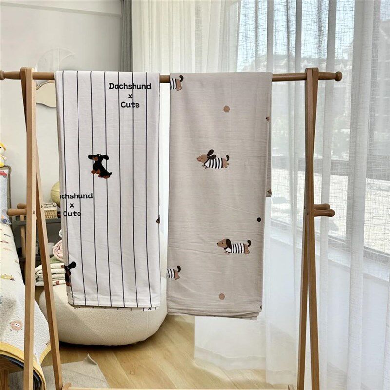 斜纹印花高颜值(单品被罩)爆款Ains风小清新卡通薄款双面纯棉