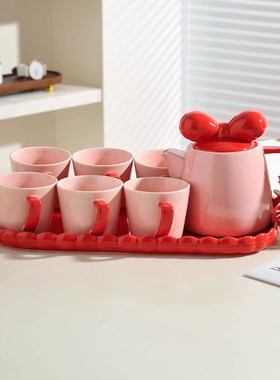 送新人结婚布置婚房装饰订婚摆件高级感水杯水具套装新婚礼物