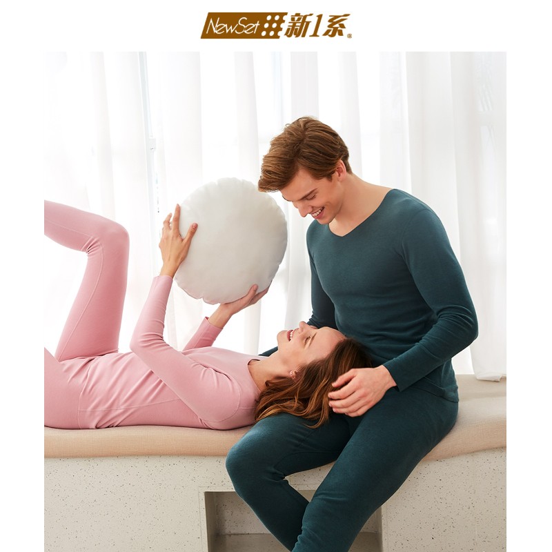新一系i7无痕保暖内衣男女士加薄绒圆领秋衣秋裤秋冬X季打底套装