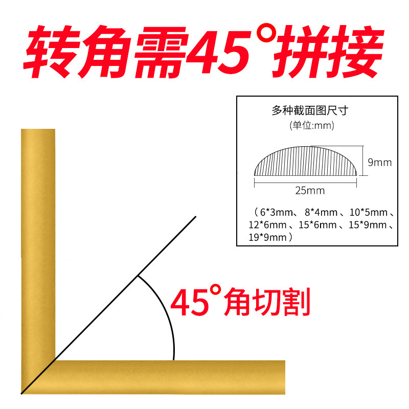欧式家具移衣柜门装饰半圆麻花pvc软H线条背景墙弯曲造型边框线条