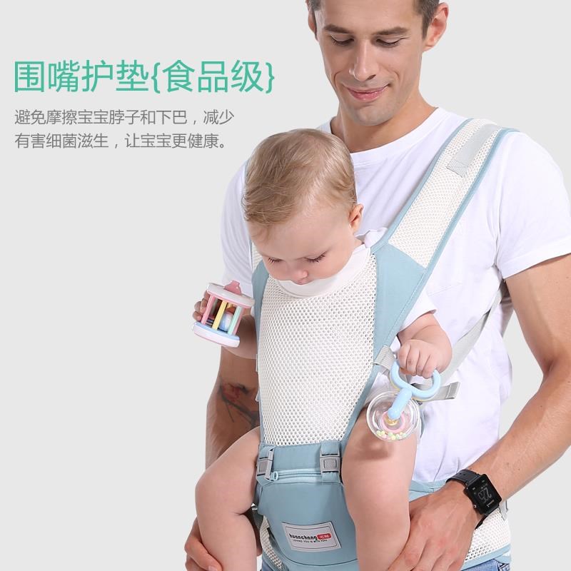 四季婴儿背带腰凳多功能宝宝小孩抱带轻便夏天夏季透气网简易外出