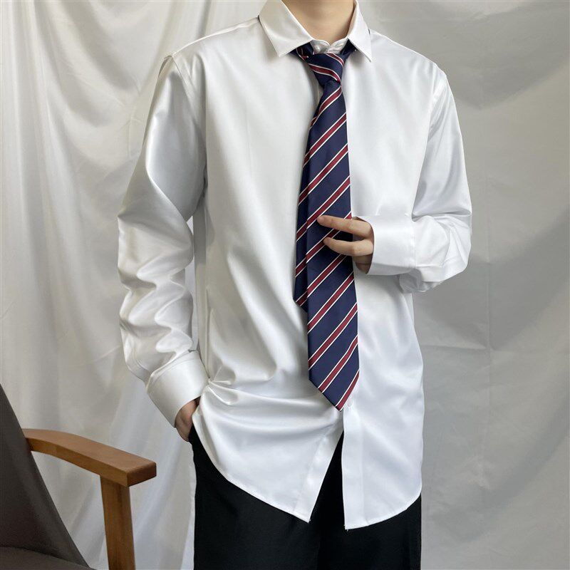 上野 dk衬衫基k础款男生衬衫学院风百搭衬衣长袖套装jk班服少年感