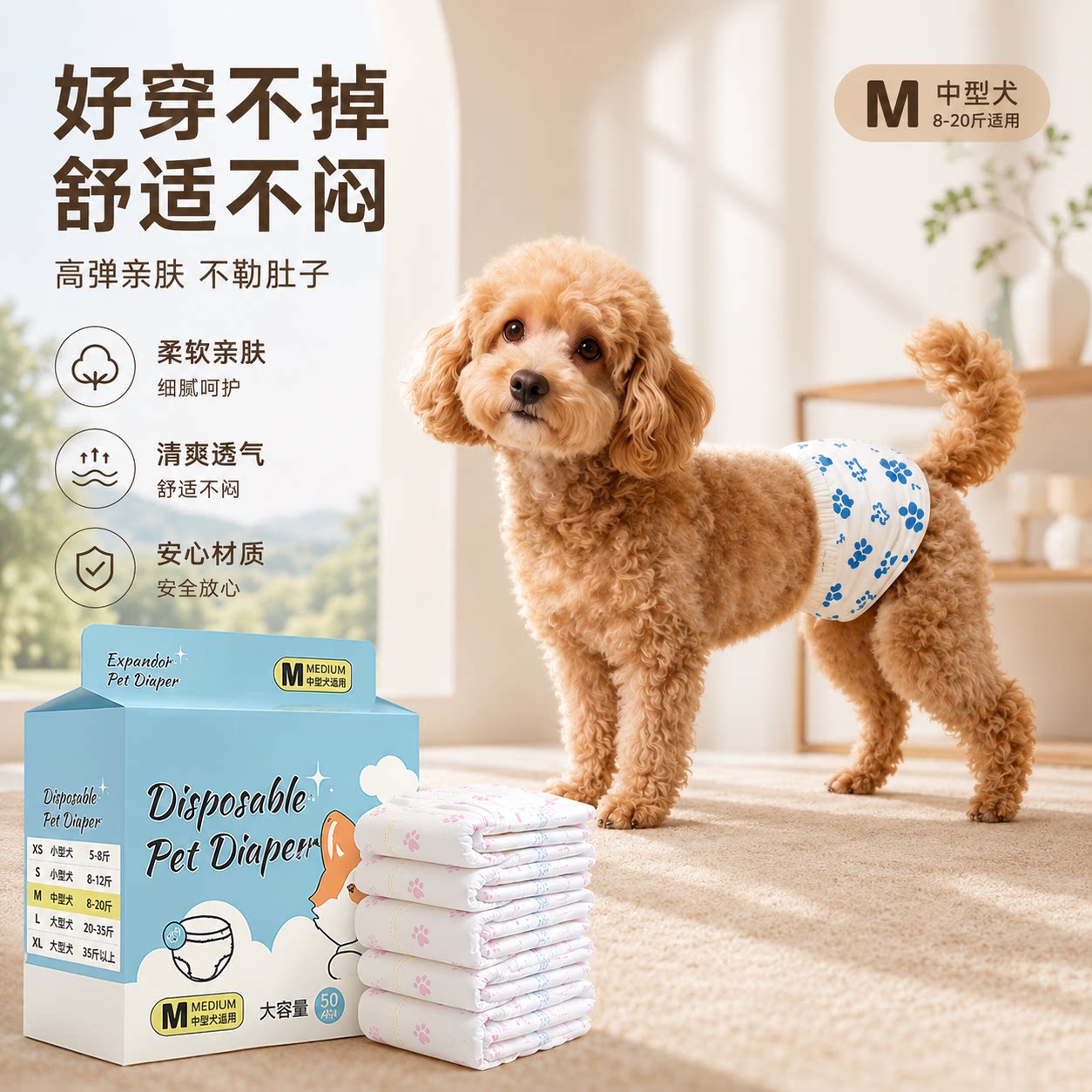 狗狗尿不湿母狗生理裤公狗纸尿裤尿片小狗礼貌带专用拉拉裤尿布垫