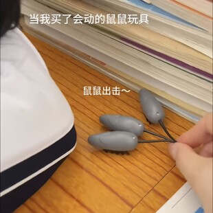 会动鼠鼠玩具恶搞整蛊整人神器彷真老鼠迷你模型自嗨解闷猫咪玩具