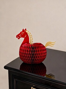 马年摆件桌面新年入户玄关创意装饰品客厅房间氛围感家居好物红色