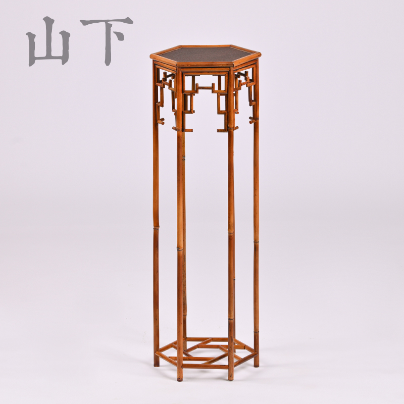 纯手工竹花架高款兰花架明式仿古花几复古香案古董架吊篮架博古架