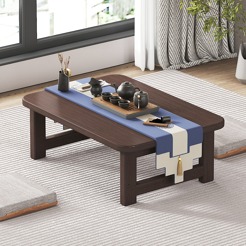 折叠桌飘窗桌楠竹炕桌家用实木榻榻米小茶几床上学习书桌电脑矮桌