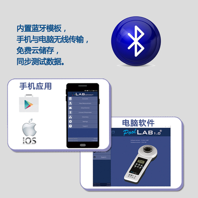 游泳池水质检测仪PoolLAB普量DPD1余氯pH氰尿酸总碱度分析仪