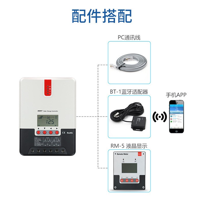 SRNE MPPT太阳能充放电控制器40A ML2440 12V24V40A