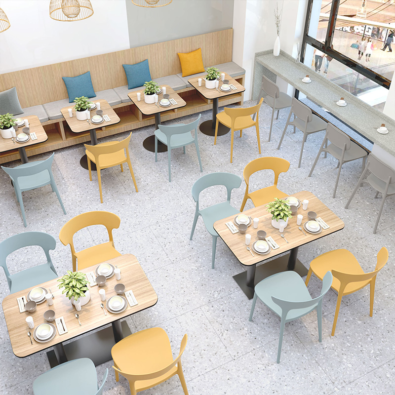 家用简易餐桌圆桌方桌洽谈餐饮桌咖啡厅桌椅组合奶茶桌甜品店餐厅