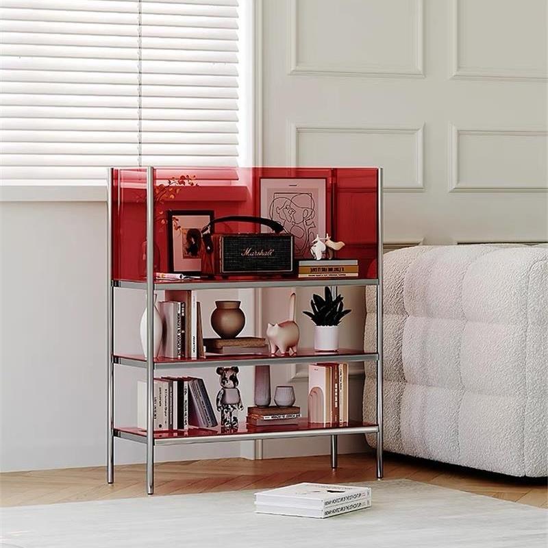 不锈钢模型展示柜压克力收纳展示柜客厅多层展示置物架沙发边几