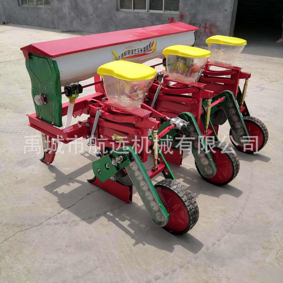 21年新款悬浮式玉米大豆播种机 免耕6连杆悬浮高粱施肥精播机价格