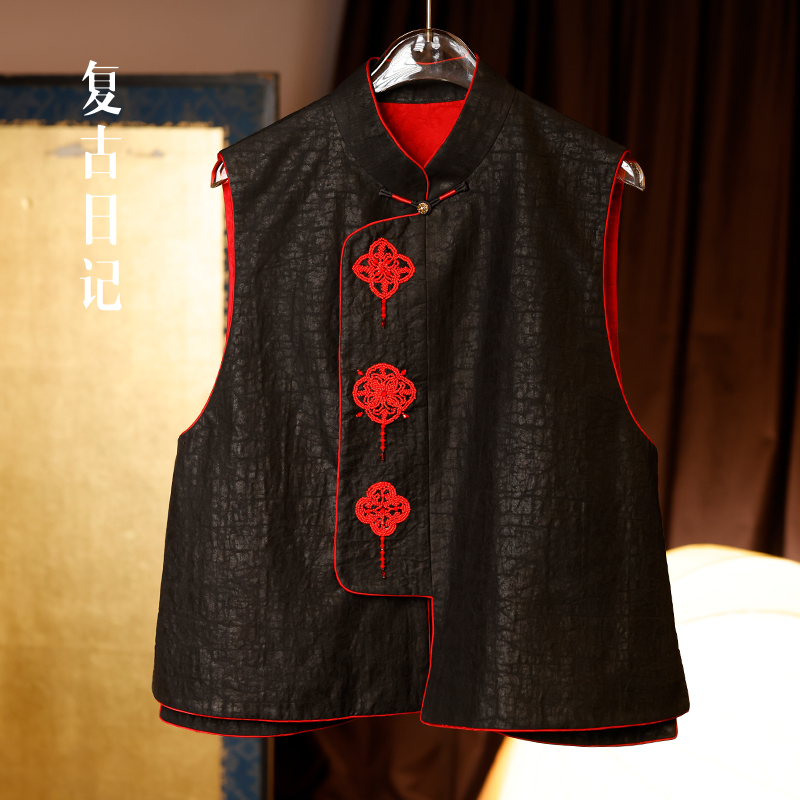 复古日记新中式国风女装马夹2EEE812